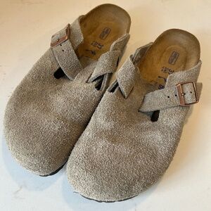 Taupe Birkenstock Boston Clogs Size 37